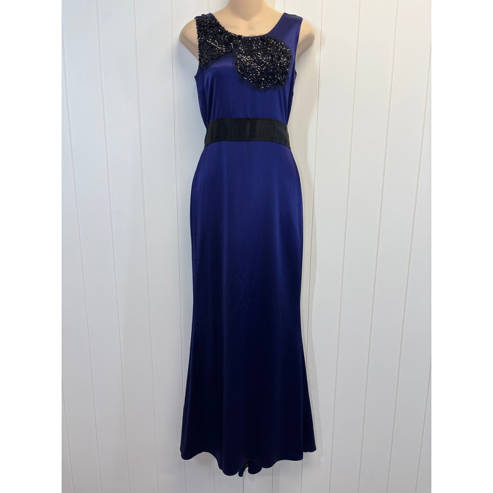 Vera Wang Lavendar Label Old Hollywood Sequin Maxi Gown Women Size S Whimsigoth